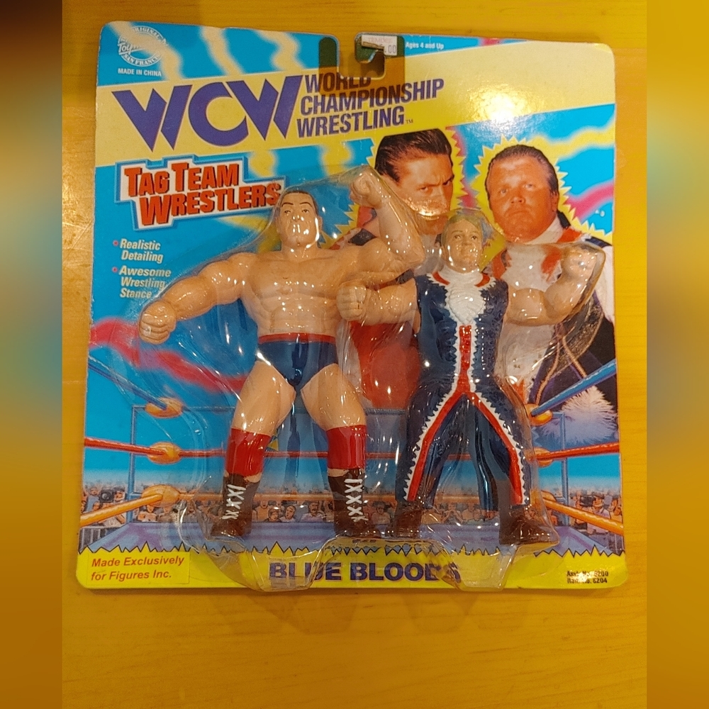 RARE WCW Tag Team Wrestling Blue Bloods Distributed by Toymakers 1994 sealed